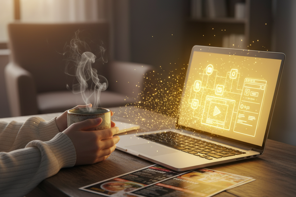 チラシ画像を「貼るだけ」でブログとSNS投稿を一瞬で作成する時短術