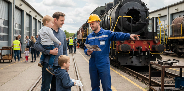 鉄道イベントの魅力を引き出すAIデザイン術｜車両基地見学会のチラシ制作フロー